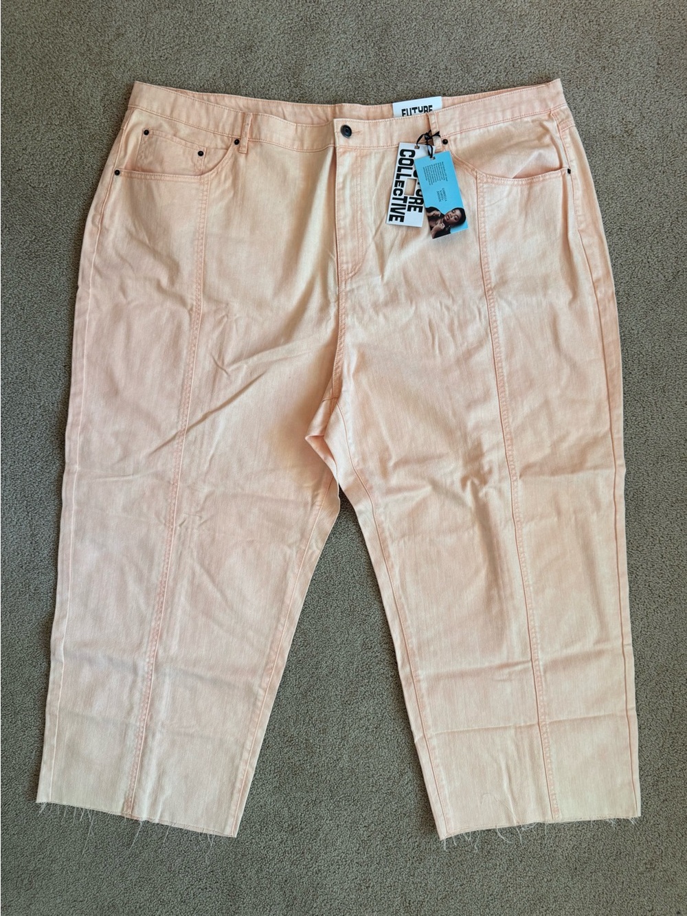 NWT Future Collective Women’s Light Peach Jeans